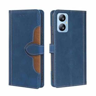 For Blackview A52 Skin Feel Magnetic Buckle Leather Phone Case(Blue)