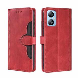 For Blackview A52 Skin Feel Magnetic Buckle Leather Phone Case(Red)