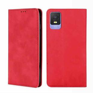 For TCL 403 Skin Feel Magnetic Horizontal Flip Leather Phone Case(Red)