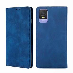 For TCL 403 Skin Feel Magnetic Horizontal Flip Leather Phone Case(Blue)