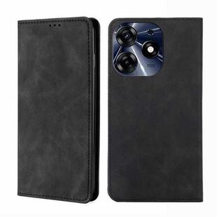 For Tecno Spark 10 Pro Skin Feel Magnetic Horizontal Flip Leather Phone Case(Black)