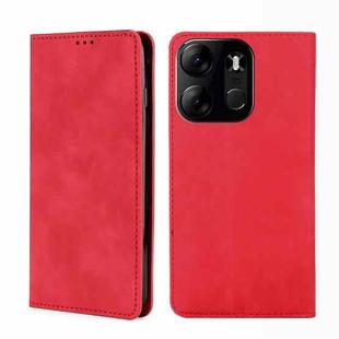 For Tecno Spark Go 2023 / Pop 7 / Pop 7 Pro Skin Feel Magnetic Horizontal Flip Leather Phone Case(Red)