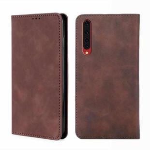 For Rakuten Big Skin Feel Magnetic Horizontal Flip Leather Phone Case(Dark Brown)