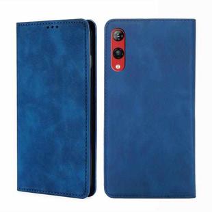 For Rakuten Hand 4G Skin Feel Magnetic Horizontal Flip Leather Phone Case(Blue)