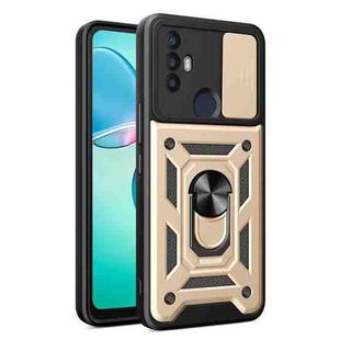 For TCL 30 SE Sliding Camera Cover Design TPU + PC Phone Case(Gold)