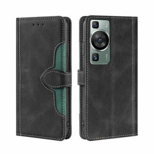 For Huawei P60 / P60 Pro Skin Feel Magnetic Buckle Leather Phone Case(Black)
