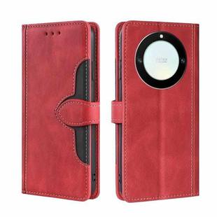 For Honor X40 Skin Feel Magnetic Buckle Leather Phone Case(Red)