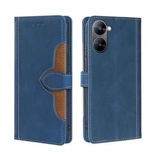 For Realme V30 5G / V30T Skin Feel Magnetic Buckle Leather Phone Case(Blue)