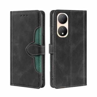 For vivo Y100 5G Skin Feel Magnetic Buckle Leather Phone Case(Black)