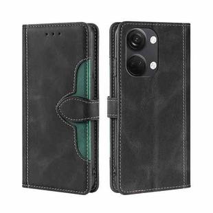 For OnePlus Ace 2V 5G Skin Feel Magnetic Buckle Leather Phone Case(Black)