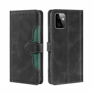 For Motorola Moto G Power 2023 Skin Feel Magnetic Buckle Leather Phone Case(Black)