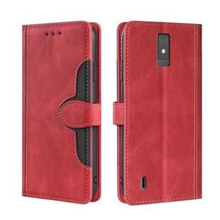 For ZTE Blade A32 Skin Feel Magnetic Buckle Leather Phone Case(Red)