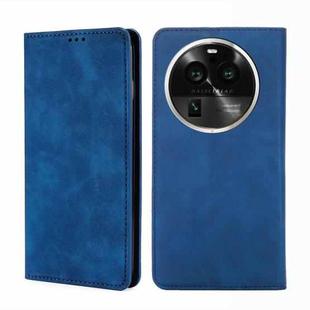 For OPPO Find X6 Pro 5G Skin Feel Magnetic Horizontal Flip Leather Phone Case(Blue)