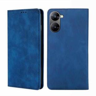 For Realme V30 5G / V30t Skin Feel Magnetic Horizontal Flip Leather Phone Case(Blue)