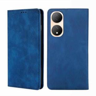For vivo Y100 5G Skin Feel Magnetic Horizontal Flip Leather Phone Case(Blue)