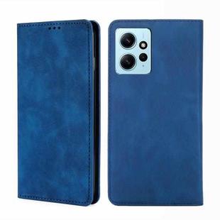 For Xiaomi Redmi Note 12 4G Global Skin Feel Magnetic Horizontal Flip Leather Phone Case(Blue)