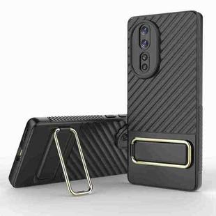 For Honor 80 5G Wavy Textured Phone Case (Black)