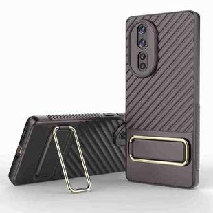 For Honor 80 5G Wavy Textured Phone Case (Brown)