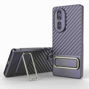 For Honor 80 5G Wavy Textured Phone Case (Purple)