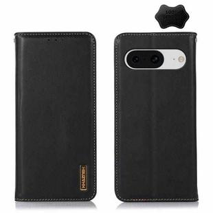 For Google Pixel 8 KHAZNEH Nappa Top Layer Cowhide Leather Phone Case(Black)