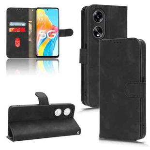 For OPPO A1 5G Skin Feel Magnetic Flip Leather Phone Case(Black)