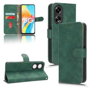 For OPPO A1 5G Skin Feel Magnetic Flip Leather Phone Case(Green)