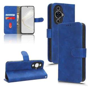For Huawei nova 11 Skin Feel Magnetic Flip Leather Phone Case(Blue)
