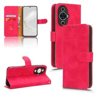 For Huawei nova 11 Skin Feel Magnetic Flip Leather Phone Case(Rose Red)