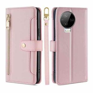 For Infinix Note 12 Pro 4G Sheep Texture Cross-body Zipper Wallet Leather Phone Case(Pink)