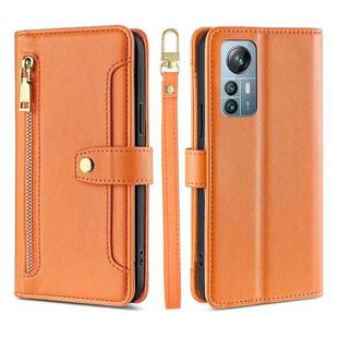 For Blackview A85 Sheep Texture Cross-body Zipper Wallet Leather Phone Case(Orange)