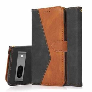For Google Pixel 7 5G Dual-color Stitching Leather Phone Case(Black Brown)