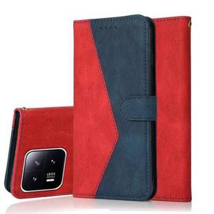 For Xiaomi 13 Pro Dual-color Stitching Leather Phone Case(Red Blue)