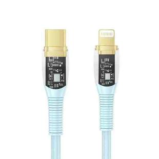 Great Wall CL51B 1m 20W USB-C / Type-C to 8 Pin Transparent Braided Fast Charging Cable(Blue)