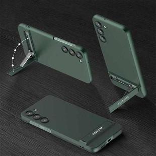 For Samsung Galaxy S23 5G GKK Triumph Ultra Thin Full Coverage Phone Case with Stand(Green)