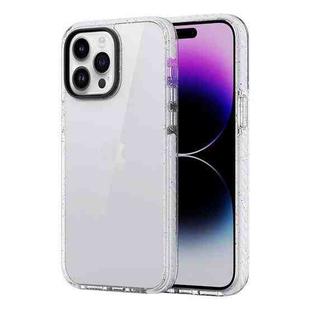 For iPhone 14 Pro Max Rock Crystal Armor PC Shockproof TPU Phone Case(Transparent)