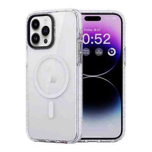 For iPhone 14 Pro Rock Crystal Armor Shockproof Magsafe Phone Case(Transparent)