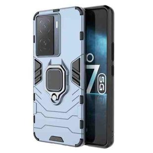 For vivo iQOO Z7 5G Global PC + TPU Magnetic Ring Holder Phone Case(Navy Blue)