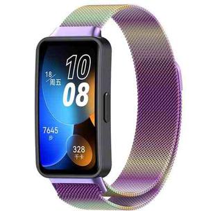 For Huawei Band 8 Milanese Metal Watch Band(Colorful)
