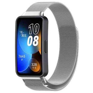 For Huawei Band 8 Milanese Metal Watch Band(Silver)
