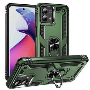 For Motorola Moto G Stylus 5G 2023 Shockproof TPU + PC Phone Case with Holder(Army Green)
