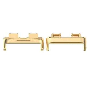 For Huawei Band 8 1 Pair Stainless steel Metal Watch Band Connector(Gold)