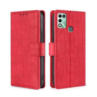 For Infinix Hot 11 Play Skin Feel Crocodile Magnetic Clasp Leather Phone Case(Red)