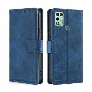 For Infinix Hot 11 Play Skin Feel Crocodile Magnetic Clasp Leather Phone Case(Blue)