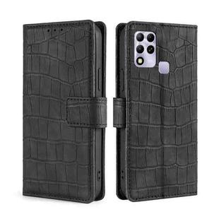 For Infinix Hot 11 Russian Skin Feel Crocodile Magnetic Clasp Leather Phone Case(Black)