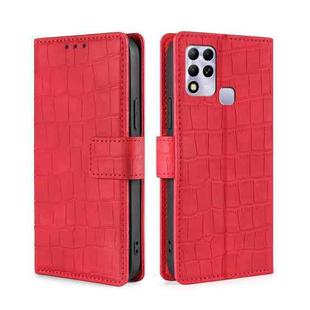 For Infinix Hot 11 Russian Skin Feel Crocodile Magnetic Clasp Leather Phone Case(Red)
