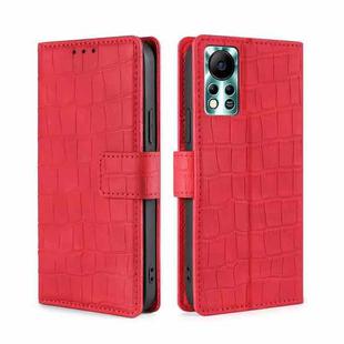 For Infinix Hot 11s NFC Skin Feel Crocodile Magnetic Clasp Leather Phone Case(Red)