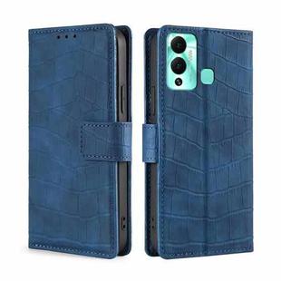 For Infinix Hot 12 Play Skin Feel Crocodile Magnetic Clasp Leather Phone Case(Blue)