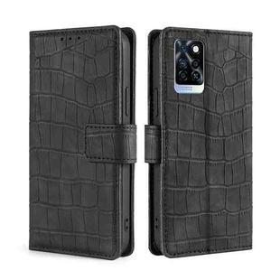 For Infinix Note 10 Pro Skin Feel Crocodile Magnetic Clasp Leather Phone Case(Black)