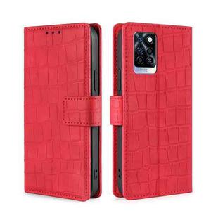 For Infinix Note 10 Pro Skin Feel Crocodile Magnetic Clasp Leather Phone Case(Red)