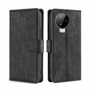 For Infinix Note 12 Pro 4G Skin Feel Crocodile Magnetic Clasp Leather Phone Case(Black)